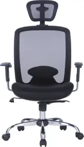 Biroja krēsls office products Samos — melns ergonomisks darba krēsls, modelis 23023411-05