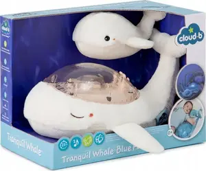 Ночник и погремушка cloud b Tranquil Whale CLTT-7900-WD White — проектор для сна и детская погремушка