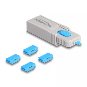 DeLOCK HDMI Port Blocker Set 4 pieces + lock tool HDMI female ports
