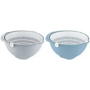 keeeper 2in1 Bowl-Sieve Stella Large Nordic Blue – 2-in-1 mixing bowl with integrated sieve