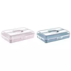 keeeper Cake Cover Enrico Nordic Pink — removable cake plate with ergonomic handle