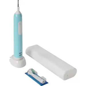 Electric toothbrush BRAUN Oral-B Pro 1 Cross Action Caribbean Blue with travel case