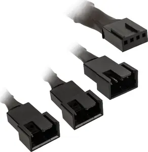 PWM Fan Splitter Cable Kolink PGW-AC-KOL-112 — 1-to-3, 35 cm braided, black