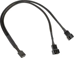 Kolink PWM fan splitter cable 1-to-2, 35 cm braided black, model PGW-AC-KOL-111