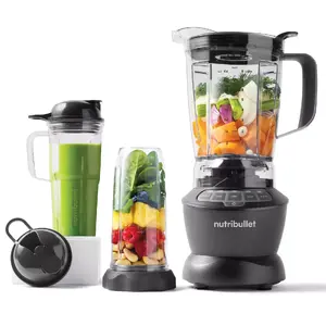 Galda blenderis NUTRIBULLET NBF500DG — bļoda 1.9 L, 1200 W, sasaldēta ledus drupināšana, sudraba