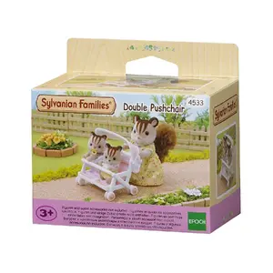 Divvietīga rotaļlietu ratiņu Epoch Sylvanian Families 4533 — polistirols un audums, no 3 gadu vecuma