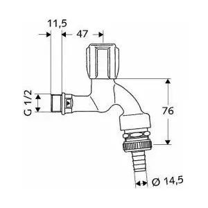 Schell Comfort запорный/церепный клапан 1/2" хром, модель 033510699