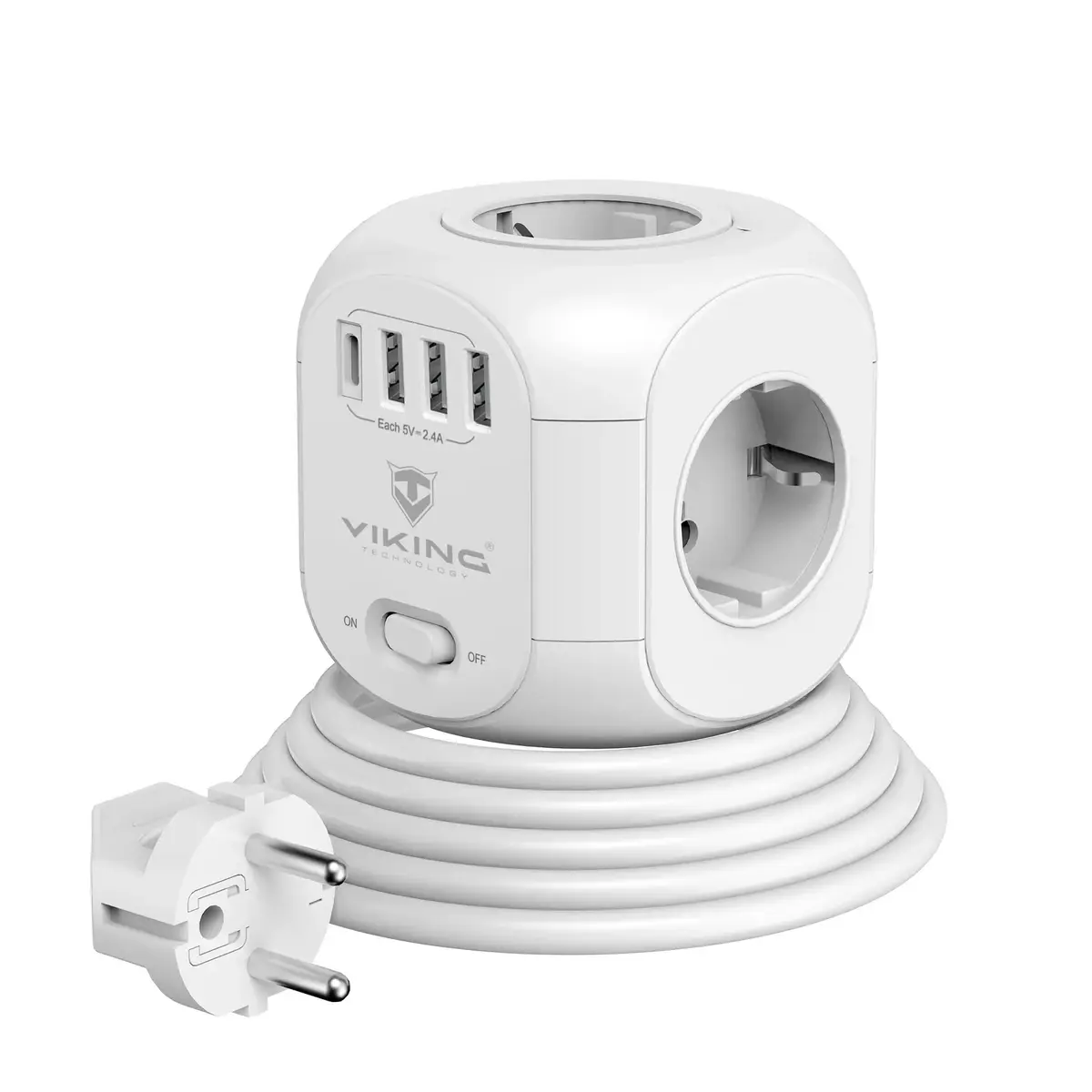 AC adapteris Viking VACCUBE kompakts dizains