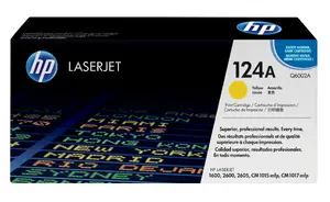 Оригинальный желтый лазерный картридж HP 124A Q6002A с ресурсом 2000 страниц для LaserJet 1600 2600 2605 CM1015 CM1017