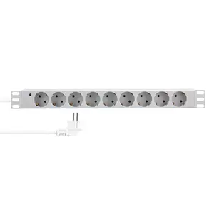 LogiLink PDU9C05 Aizsargierīce 9 AC izejas 230V Gaiši pelēka