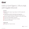USB centrmezgls CLUB3D USB 3.2 Gen1 Type-A 3 porti Photo 9
