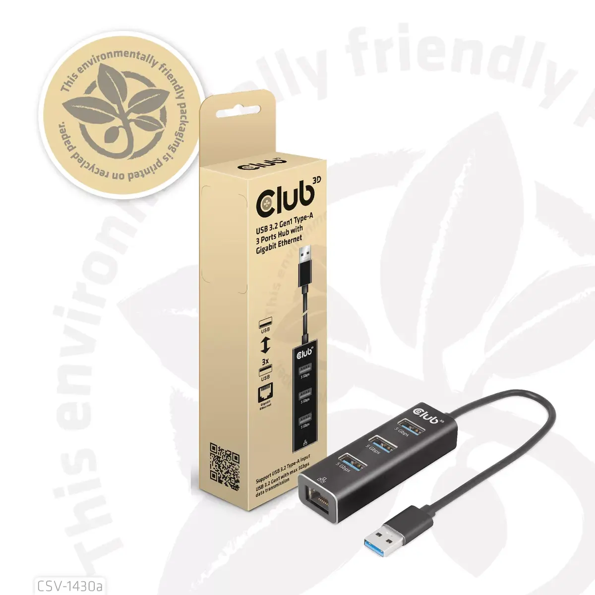 USB centrmezgls CLUB3D USB 3.2 Gen1 Type-A 3 porti Photo 10
