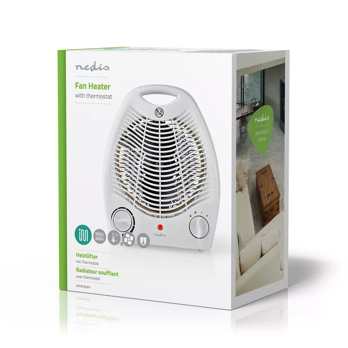 Fan electric heater Nedis HTFA13CWT 2000 W Photo 6