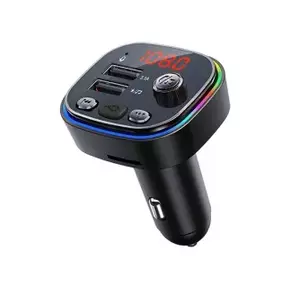 FM transmitter VAKOSS TC-B439K Bluetooth USB, 87.5–108 MHz, microSD/USB playback, 5V/3.1A output, RGB display