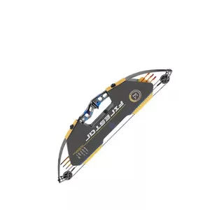 Блочный лук POE LANG Firestar 25 lbs, карбон/алюминий, длина 740 мм, 3 стрелы и подставка