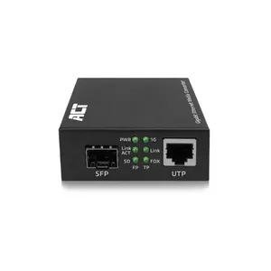 Tīkla mediju konvertors ACT AC4451 1000 Mbit/s Multi-mode Single-mode Melns