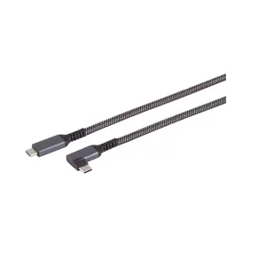 Кабель USB-C — ShiverPeaks 14-75017, USB 3.2 Gen 2 (10 Гбит/с), 1 м, чёрный/белый