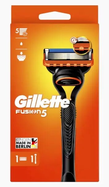 Gillette Fusion5 Vīriešu drošības skuveklis Melns
