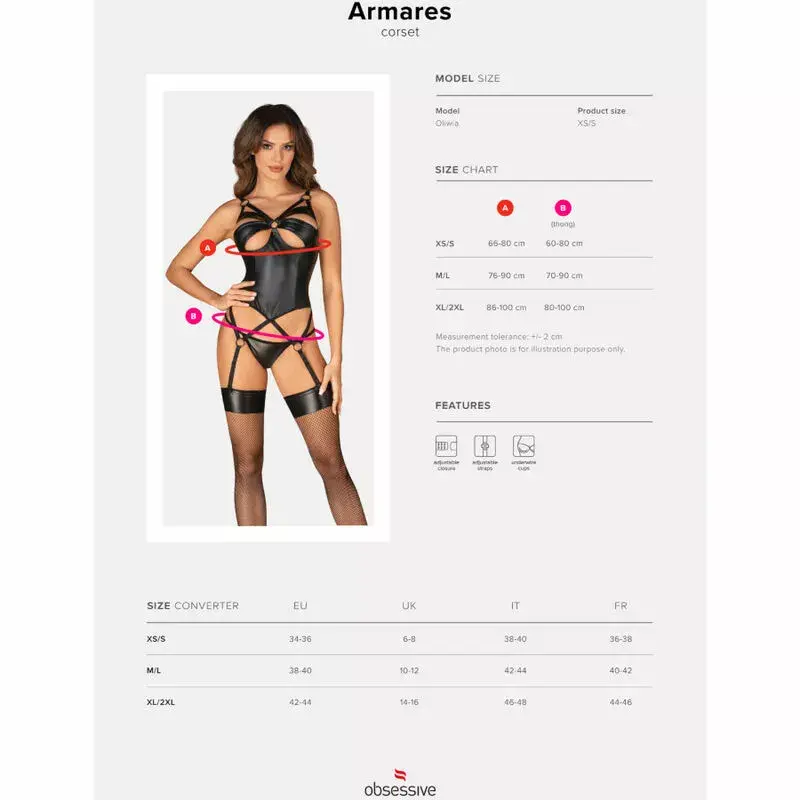 Corset Obsessive D-236315 XL/2XL Photo 7
