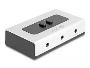 Audio Switch DeLOCK 88061 Black Grey 3.5mm Input Output