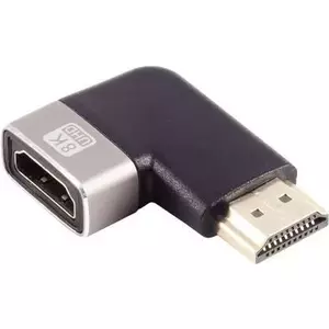 HDMI-A adapter ShiverPeaks 10-01052 90° left angle, metal housing, supports up to 8K