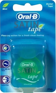 Зубная нить Oral-B Satin Tape, 25 м, мятная