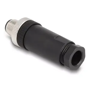 M12 разъем A-кодированный 3-pin мужской DeLOCK 60566 с винтовым соединением черный