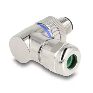 DeLOCK M12 разъем A-кодированный 3-pin мужской 90° угловой металлический