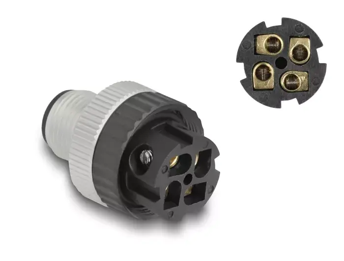 DeLOCK M12 разъем A-кодированный 4-pin мужской 60533 Photo 2
