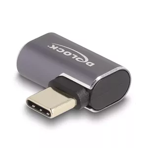 DeLOCK USB Adapter 40 Gbps USB Type-C PD 3.0 100 W male to female angled left/right 8K 60 Hz metal