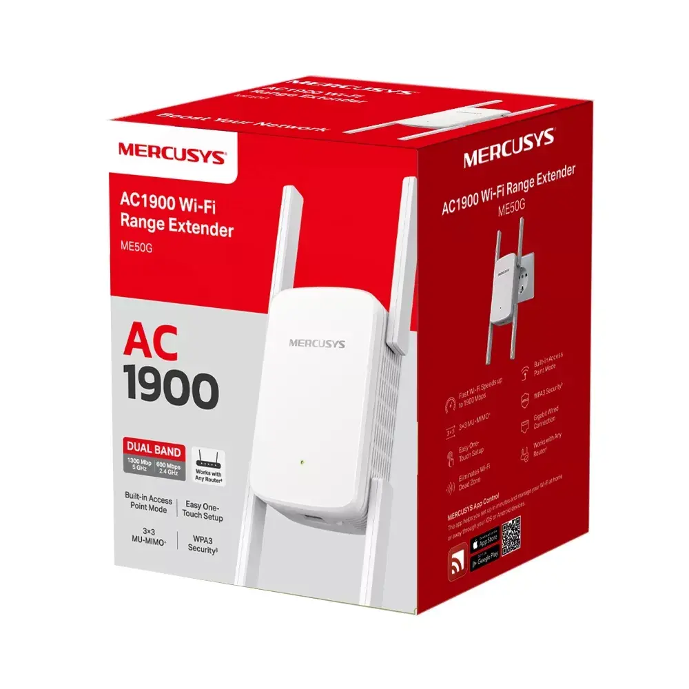 Сетевой репитер Mercusys AC1900 Wi-Fi Range Extender Photo 10