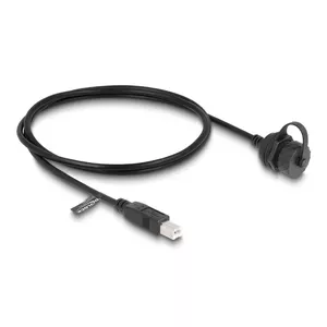 Кабель DeLOCK USB 2.0 Type-B male к Type-B female 1м IP68 водонепроницаемый черный