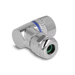 DeLOCK M12 разъем A-кодированный 4-pin женский 90° угловой металлический