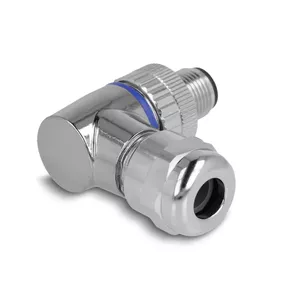 DeLOCK M12 разъем A-кодированный 4-pin мужской 90° угловой металлический