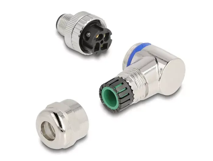 DeLOCK M12 savienotājs A-kodēts 4 pin vīriešu Photo 3
