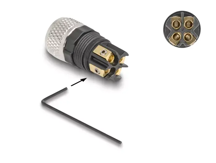 DeLOCK M8 разъем A-кодированный 4-pin женский 60532 Photo 3