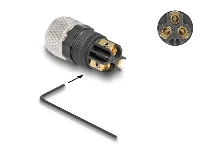 DeLOCK M8 разъем A-кодированный 3-pin женский Photo 3
