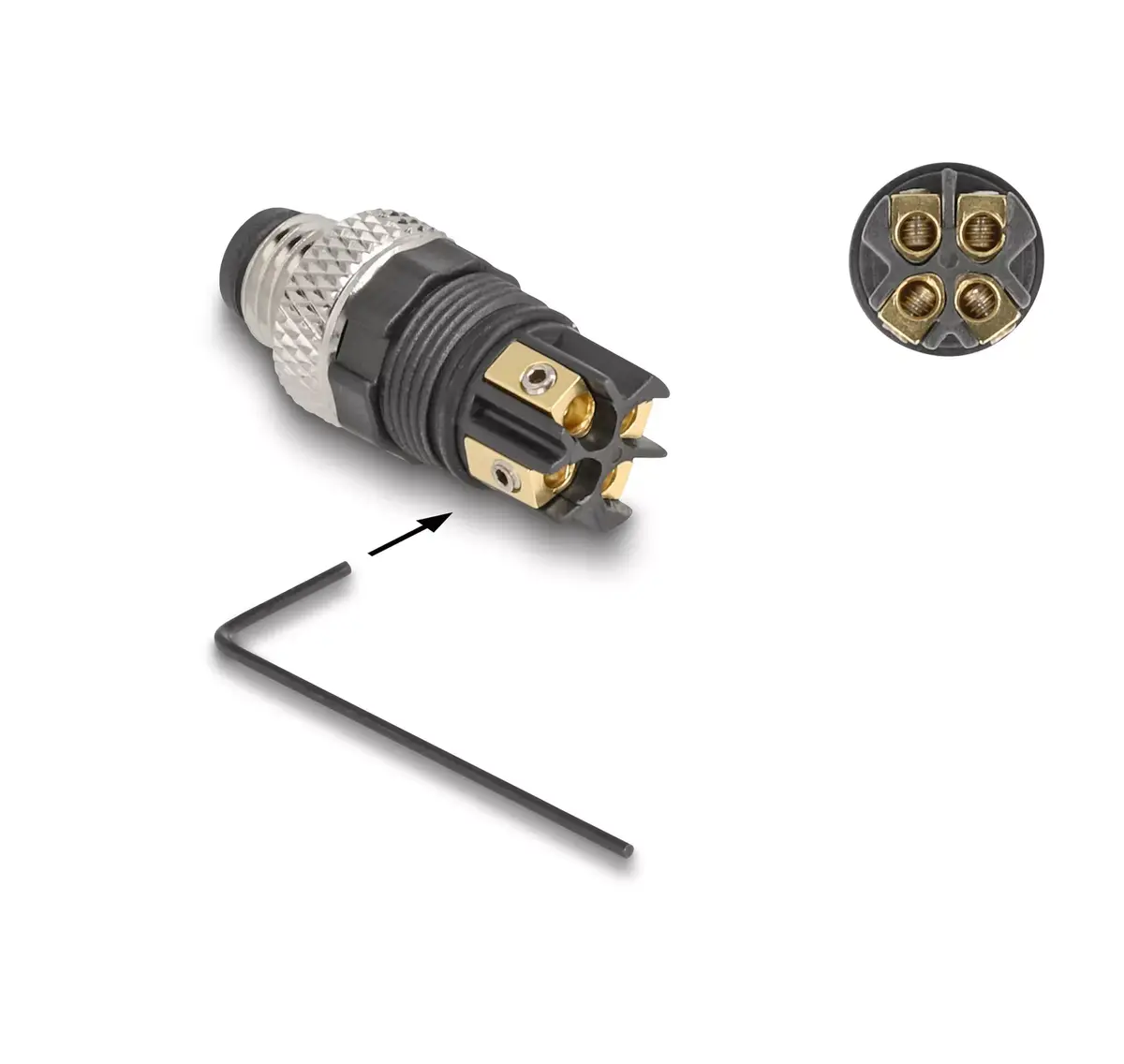 DeLOCK M8 Connector A-coded 4 pin male Photo 4