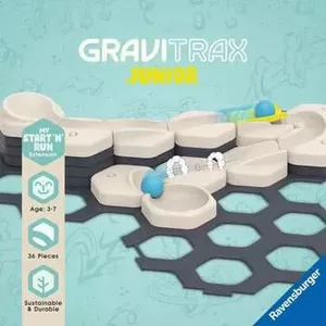 Игровой набор мраморной трассы Ravensburger GraviTrax Junior Starter-Set S Start & Run Рекомендуемый возраст 3 до 7