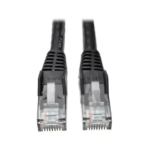 Tripp Lite N201-015-BK Кабель Ethernet Cat6 Gigabit Snagless Molded UTP RJ45 M/M PoE Черный 4.57 м