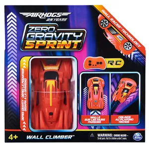 Air Hogs , Zero Gravity Sprint RC Car Wall Climber, Red USB-C Rechargeable Indoor Wall Racer, Over 4-Inches, Kids Toys for Kids Ages 4 and up