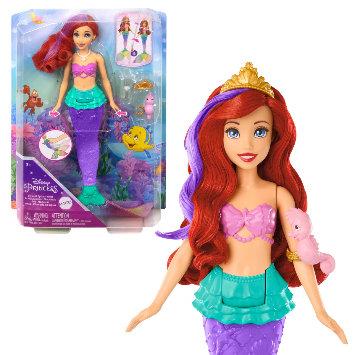 MATTEL HPD43 Disney Princess Ariel Peldētāja