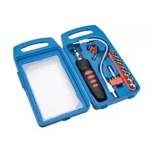 Screwdriver Bits and Sockets Set with Holder 22 pcs — Top Tools 39D185