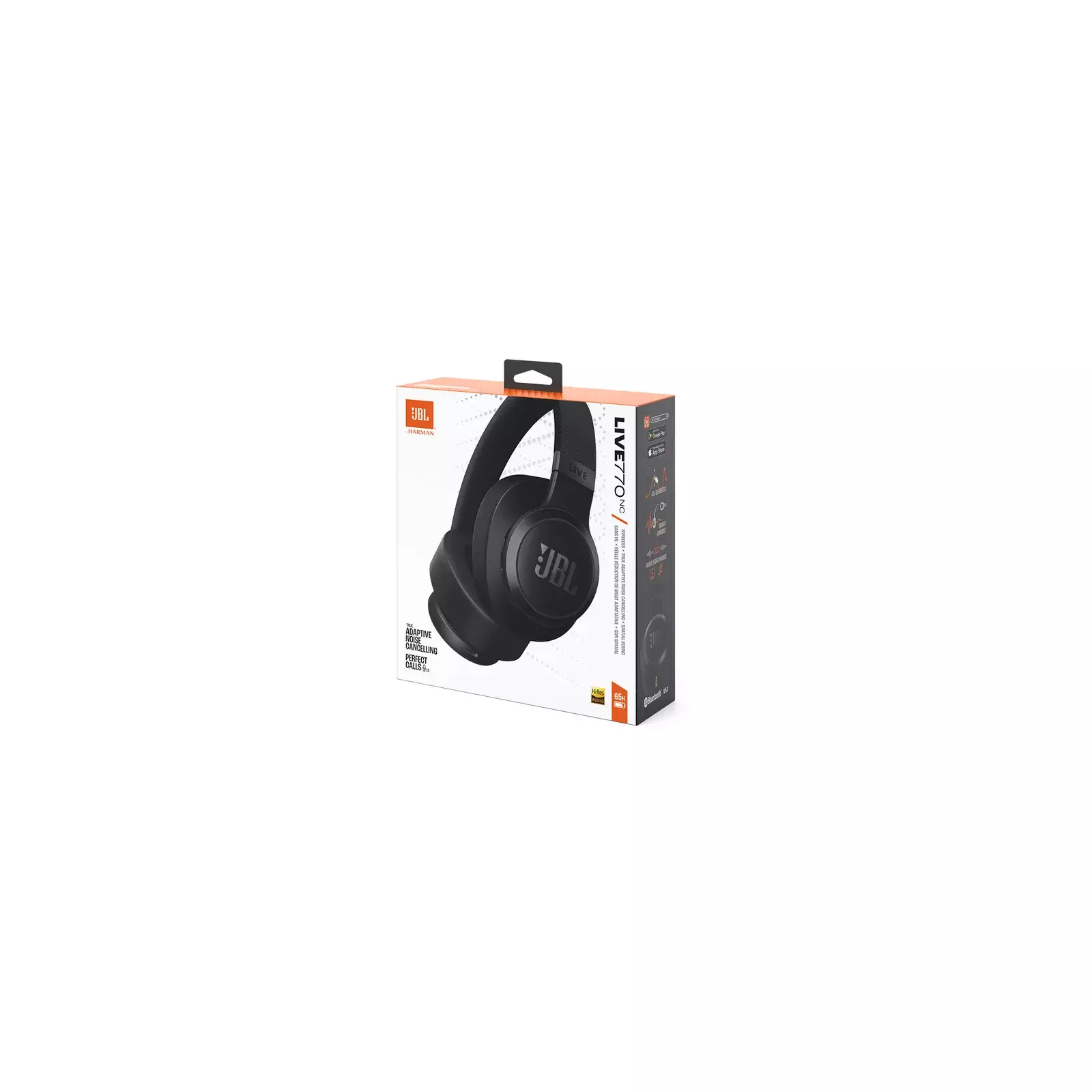 JBL Live 770NC Over-Ear Wireless Noise Cancelling Headphone | Black