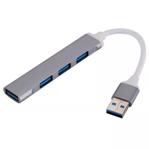 Мини адаптер Goodbuy (разветвитель) USB 3.0 на 4 x USB 3.0 серебристый