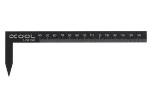 Desk ruler Alphacool 90362 — 170 mm, black, metric (mm), 1 pc