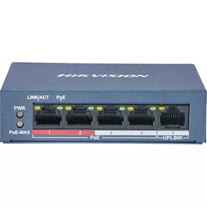 Hikvision DS-3E0105P-E/M(B) tīkla pārslēgs L2 Fast Ethernet (10/100) Power over Ethernet (PoE) Pelēks