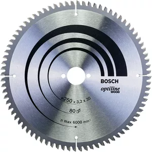 Диск пильный Bosch Optiline Wood 250 мм для древесины, 1 шт., 950 г