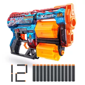 Rotaļu šautene Zuru X-Shot Skins Dread Dart Blaster - Apocalypse, 12 bultiņas, darbības rādiuss 27 m, plastmasa, 700 g