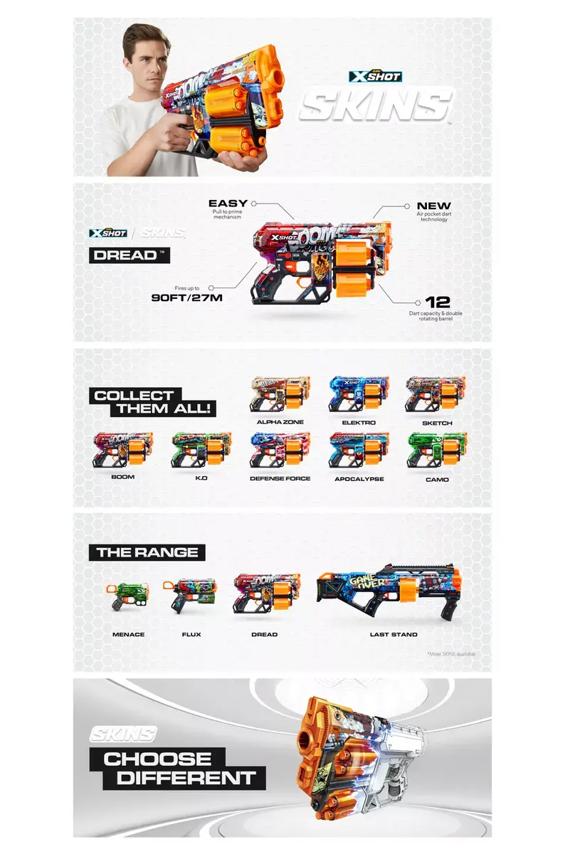Rotaļu šautene Zuru X-Shot Skins Dread Dart Blaster - Apocalypse Photo 11